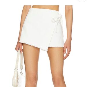 Free People x We The Free Emmy Denim Skort in White